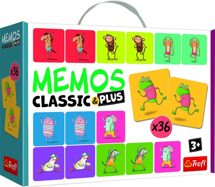 Produktbild Trefl Memos classic & plus Movement and sound game 02271 (Deutsch)