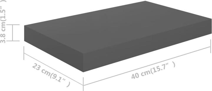 Actual product image vidaXL Wandregal (23 x 40 x 4 cm)