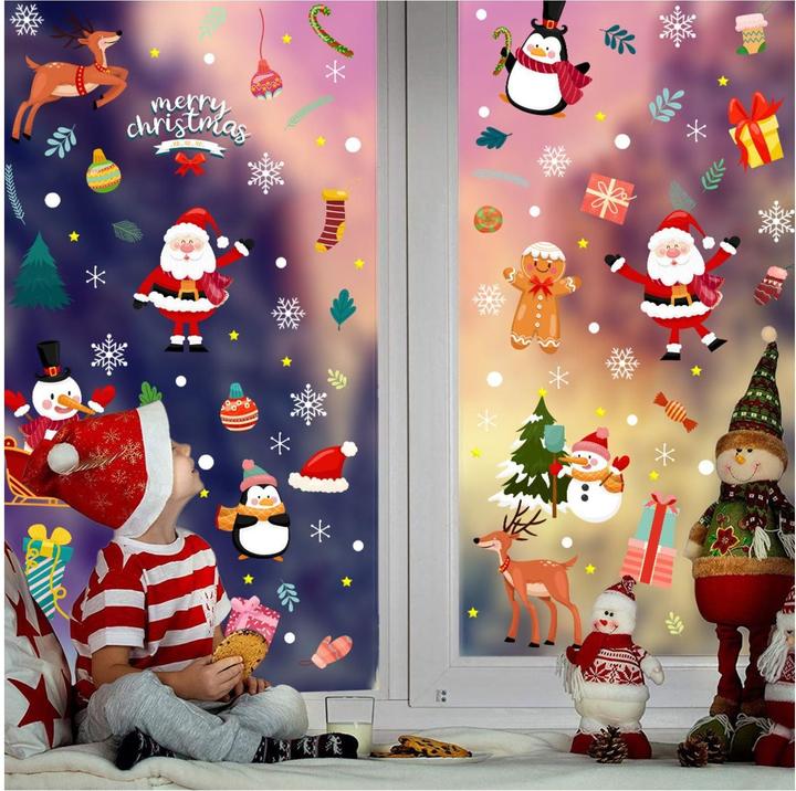 Actual product image Hermex Children's room window stickers Christmas stickers Merry Christmas DIY decoration glass window