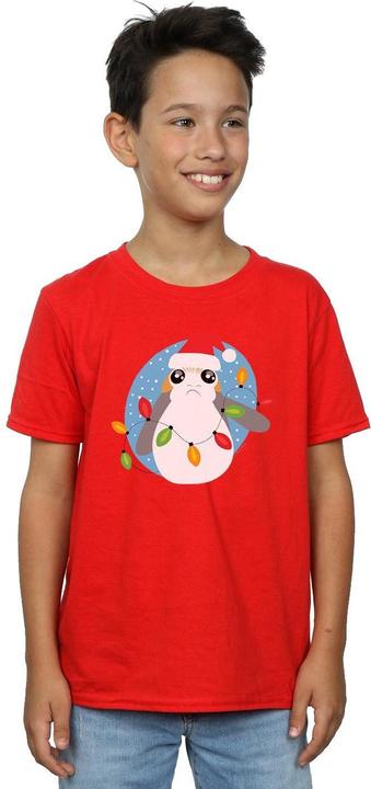 Produktbild Star Wars The Last Jedi Porg Christmas Lights TShirt Jungen (128)