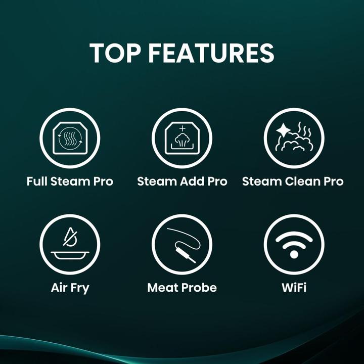 Actual product image Hisense Dampfbackofen BlackGlass HI8 BFS 615S8B Glasfront schwarz