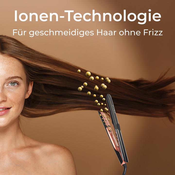 Image du produit KLAMER Glätteisen 2 in 1,Haarglätter mit Ionen Technologie: weniger Frizz & statische Aufladung…