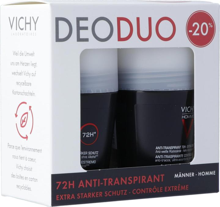 Immagine prodotto Vichy Homme Deo Antitraspirante 72H Duo -20% (Roll-on, 50 ml)