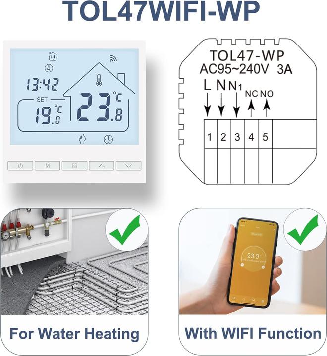 Produktbild Beok controls WiFi Thermostat für Fussbodenheizung