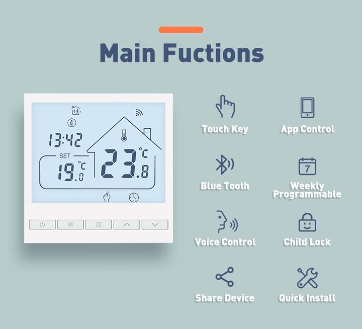 Produktbild Beok controls WiFi Thermostat für Fussbodenheizung