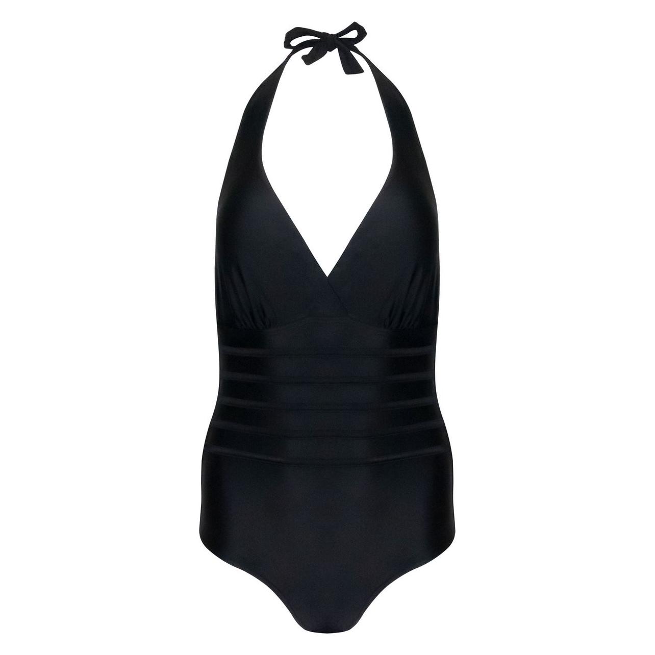 Magic Bodyfashion, Vrouwen, Badpakken, Halter Swimsuit Dames Badpak Zwart - Maat L, Zwart, (L)