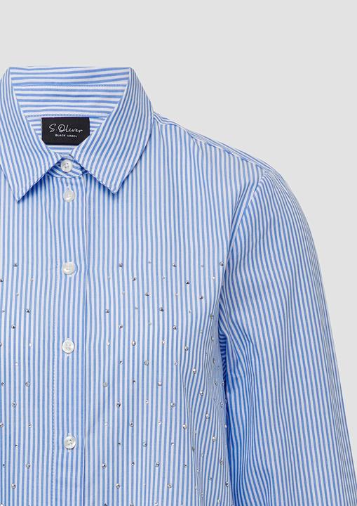 Produktbild S.Oliver Bluse Gestreifte Hemdbluse mit Strasssteinen (42)