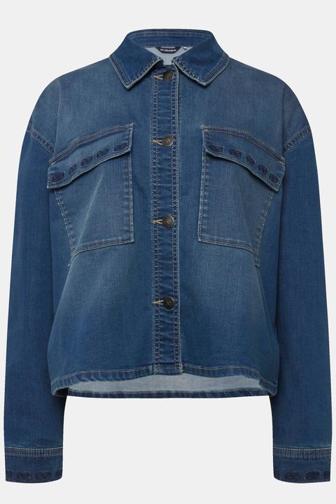 Actual product image Laurasøn Oversized Embroidered Denim Jacket Recycled Polyester (L)