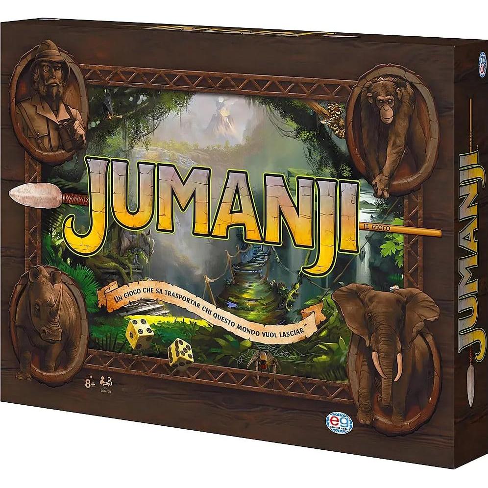 Spin Master Multicolore Jumanji - Edizione In Cartone (Inglese, Italiano, 2 - 4 Giocatori)