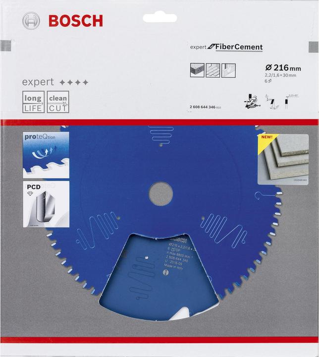 Produktbild Bosch Professional Zubehör Kreissägeblatt Expert for Fibre Cement, 216 x 30 x 2,2 mm, 6