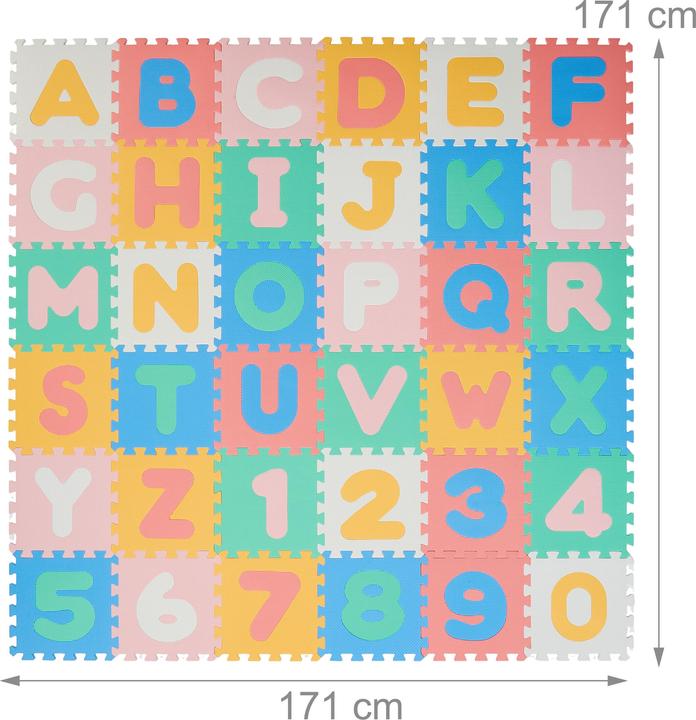 Actual product image Relaxdays 36-piece puzzle mat (30 x 30 cm)