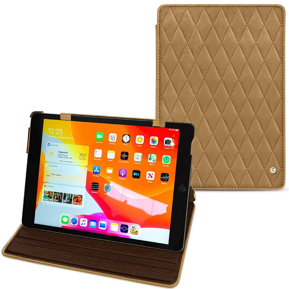 Noreve Lederschutzhülle horizontal (iPad 10.2 2019), Tablet Hülle, Braun