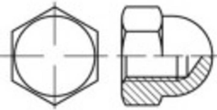 Produktbild Toolcraft Sechskant-Hutmuttern (M4)