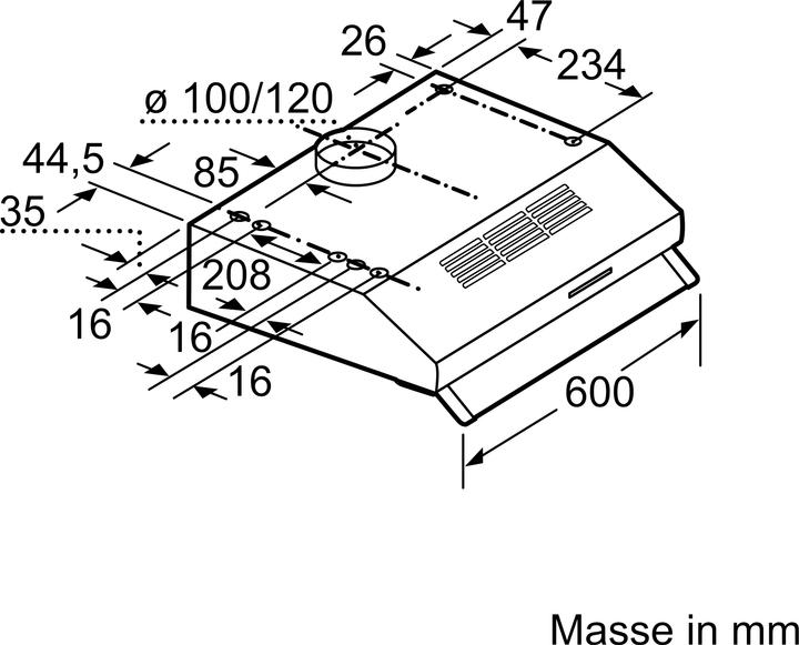 Actual product image Bosch Hausgeräte DUL62FA21 (Substructure hood)