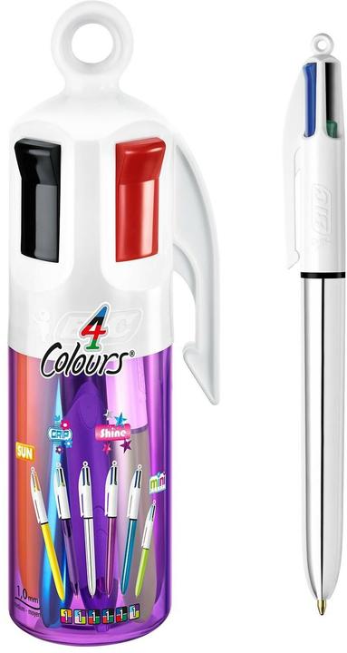 Immagine prodotto Bic CLIP - Penna a sfera (Argento, Bianco, Ciano, Giallo, Magenta, Verde, Viola, 6x)