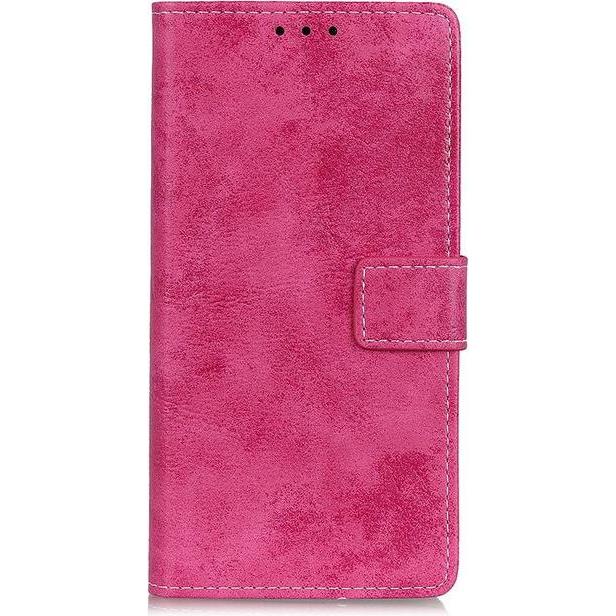 MU Classic Vintage Leder Bookcover Series (Honor 30 Pro), Smartphone Hülle, Rosa