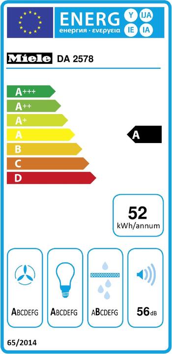 Energy Label Miele DA 2578 (Substructure hood)