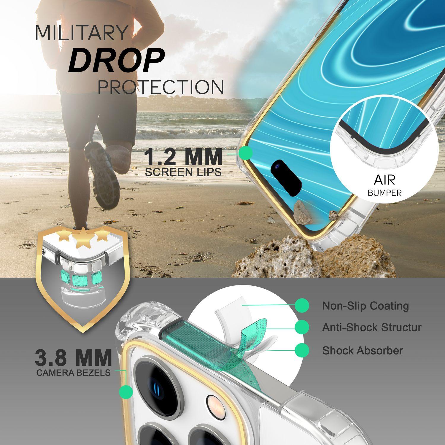 Thumbnail - Nalia Hülle mit Kette (Apple iPhone 14 Pro), Smartphone Hülle, Grün