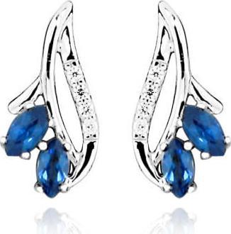 Image du produit Silver Cat Boucles d'oreilles mode avec zircons et cristal de saphir SC386