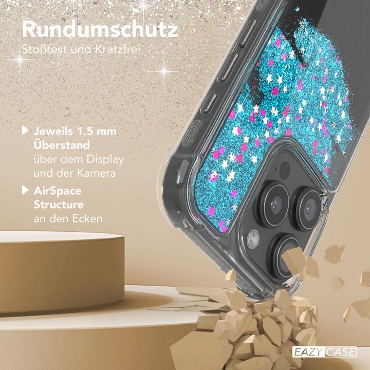 Actual product image EAZY CASE Liquid Glittery Hülle für iPhone 16 Pro (Apple iPhone 16 Pro)