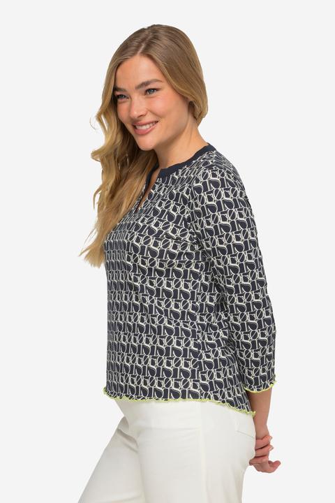 Immagine prodotto Laurasøn T-Shirt, Buchstaben Print, V-Ausschnitt, 3/4-Ärmel, OEKO-TEX MIG (3XL)