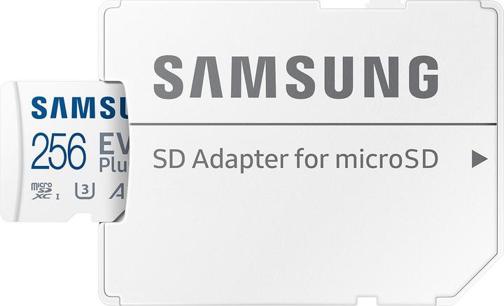 Actual product image Samsung EVO Plus (256 GB, microSDXC, U3, UHS-I)