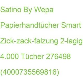 Wepa Satino by Papierhandtücher smart ZickZackFalzung 2lagig 4.000 Tücher, Haushaltspapier, Weiss