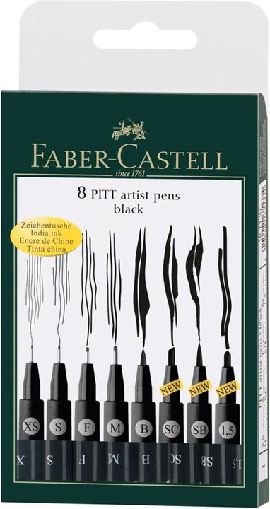Immagine prodotto Faber-Castell Penna a inchiostro (Nero, 8 x)