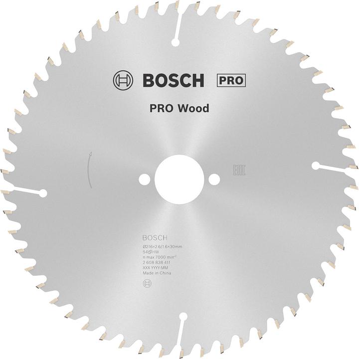 Actual product image Bosch Professional Zubehör PRO Wood circular saw blade, 216 x 2.6 x 30 mm