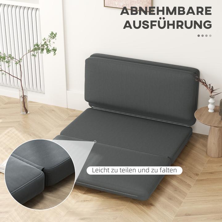 Produktbild Homcom Bodensofa Polyester, Schaumstoff Dunkelgrau