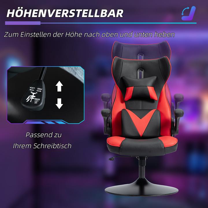 Image du produit Vinsetto Gaming-Stuhl Kunststoff, Metall Rot