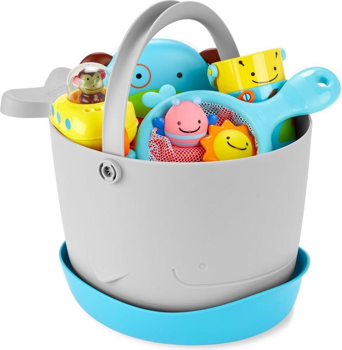 Image du produit Skiphop Seau de bain Moby avec jouets