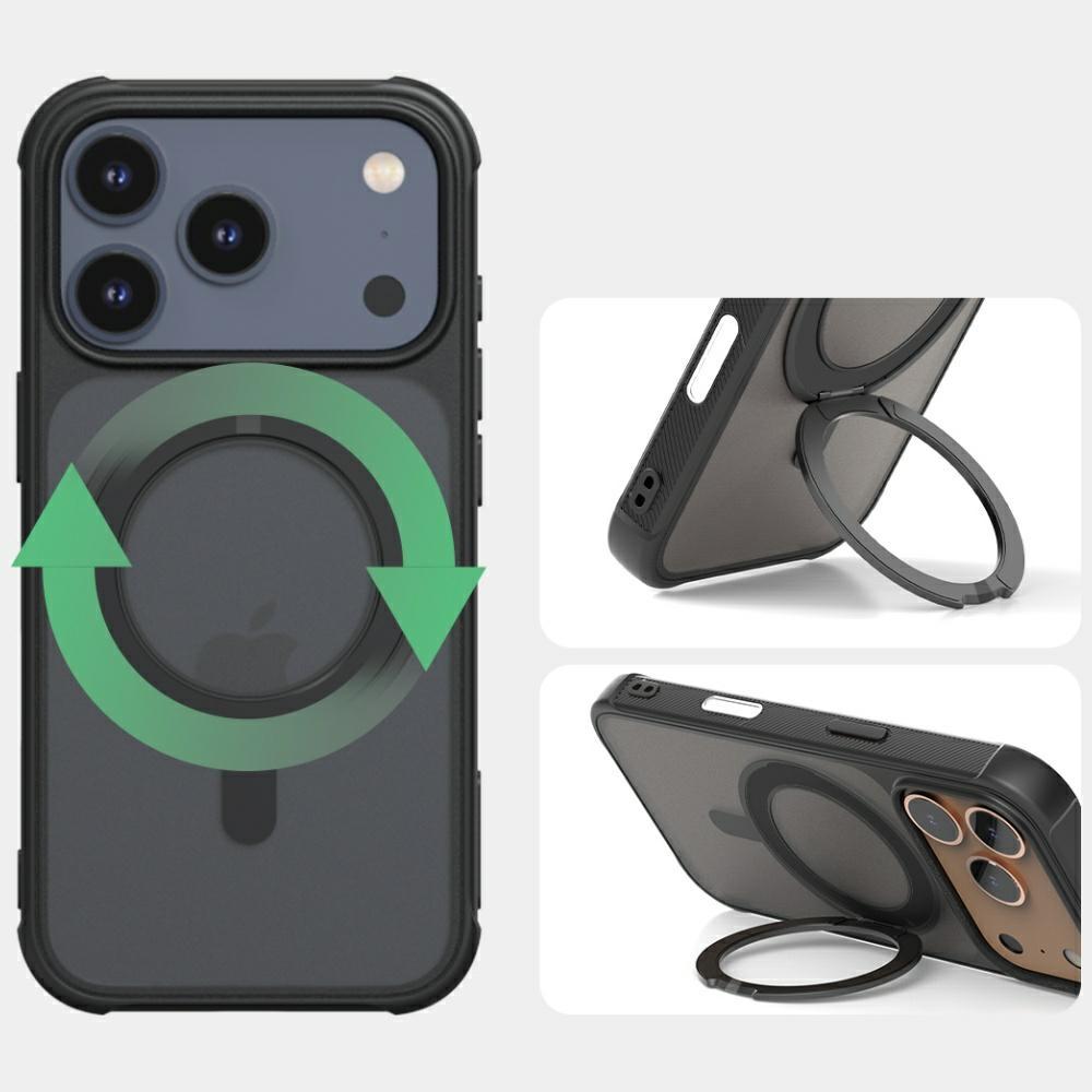 Araree Duple M Stand MagSafe Case for iPhone 17 Pro Black (Apple iPhone 17 Pro), Cover smartphone, Nero