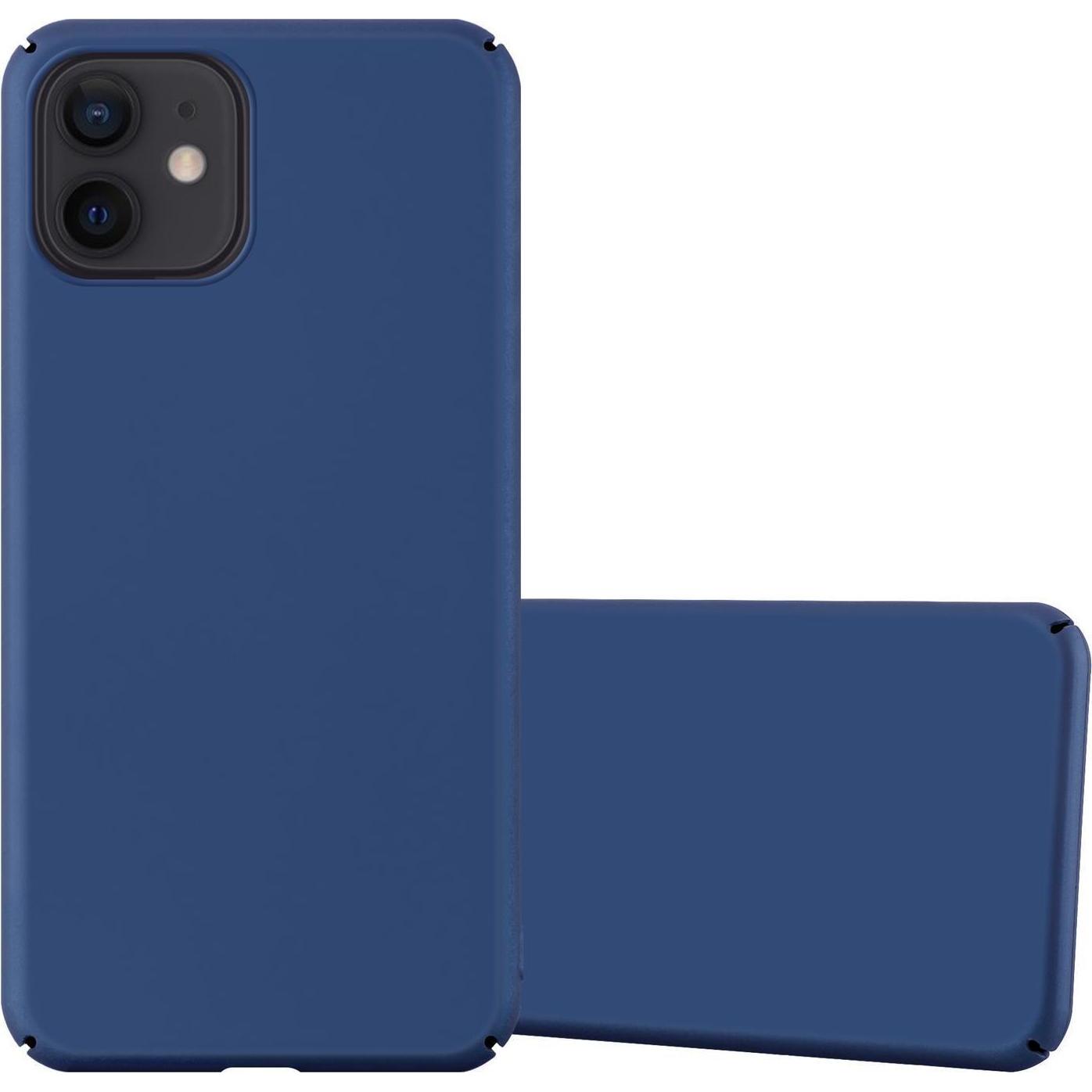 Cadorabo Hard Cover Matt Metall Cover (Apple iPhone 12 mini), Smartphone Hülle, Blau