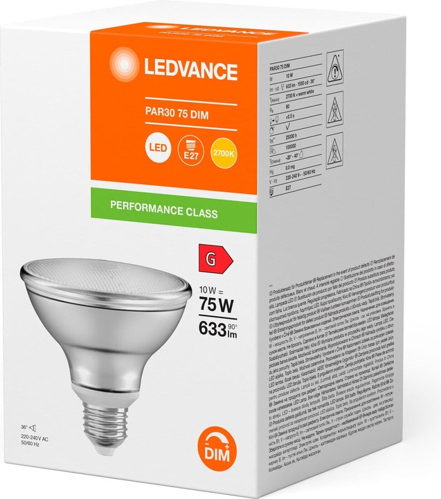 Produktbild Ledvance LED-Reflektorlampe (E27, 10 W, 633 lm, 6 x, G)