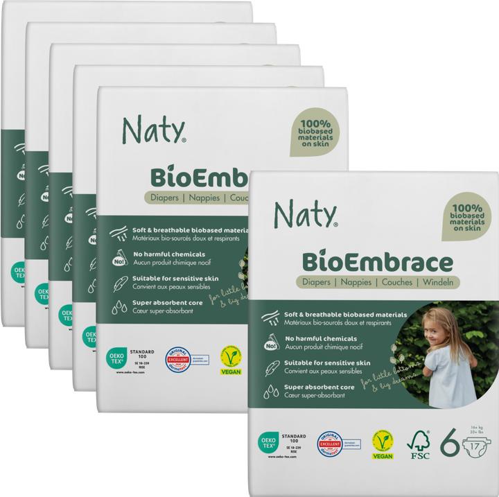 Produktbild Naty Biowindel (Gr. 6, Monatsbox, 102 Stück)