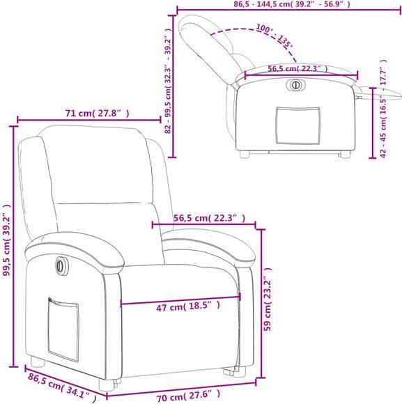 Actual product image vidaXL Relaxsessel mit Aufstehhilfe
