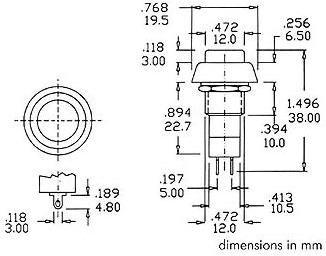 Produktbild Velleman R18-25A - DRUCKSCHALTER - 1P AUS-EIN - SCHWARZE SCHUTZKAPPE - 1 A / 125 V
