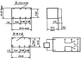 Immagine prodotto Velleman DIL-RELAIS 1A/30VDC-125VAC 2 x contatto di commutazione 12Vdc