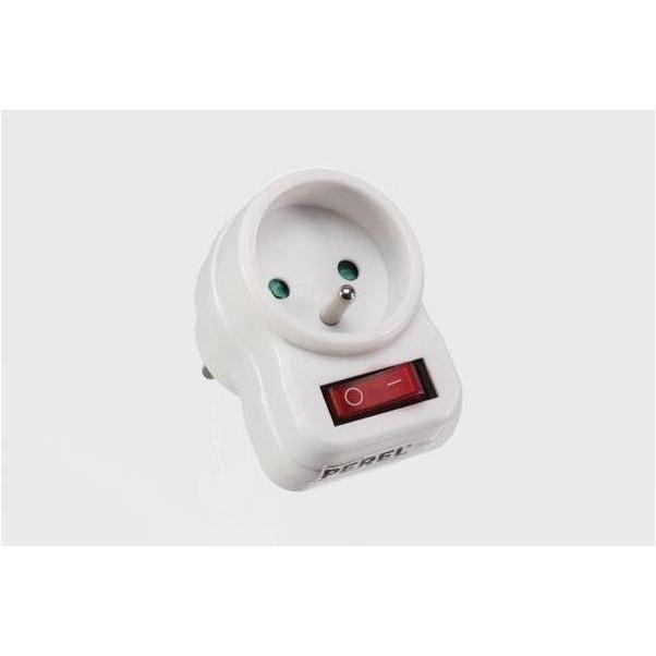 Velleman, Steckdosenleiste, Zwischensteckdose - Ein/Aus-Schalter - 1 Steckdose (1 x, CEE 7/5)