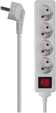Produktbild Velleman 4-Fach-Steckdosenleiste - Mit Schalter - Stecker-Typ E (Französisches System) (4x, CEE 7/5, 1.50 m)