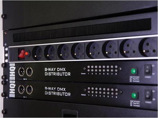 Produktbild Velleman 8-FACH-STECKDOSENLEISTE - STECKER-TYP E (FRANZÖSISCHES SYSTEM) - FÜR 19"-RACK (8x, CEE 7/5, 2.15 m)