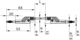 Produktbild Hirschmann MESSLEITUNG 4mm 50cm / SCHWARZ (MLN-SIL / 1)