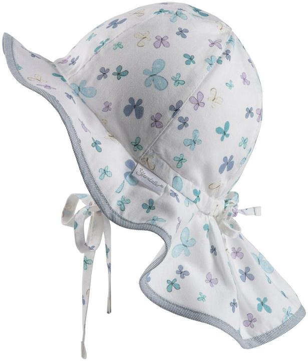 Produktbild Sterntaler Sonnenhut mit Nackenschutz Schmetterlinge Weiss Gr. 47 (47)