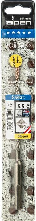 Image du produit Alpen Foret marteau SDSplus FORCE Tranchant (5,5 mm)