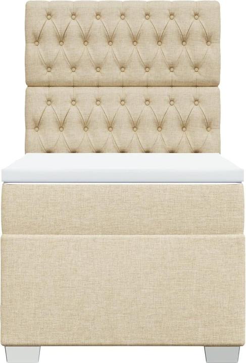 Actual product image vidaXL Bo x springbett mit Matratze 200 x 200 cm Stoff (200 x 200 cm)