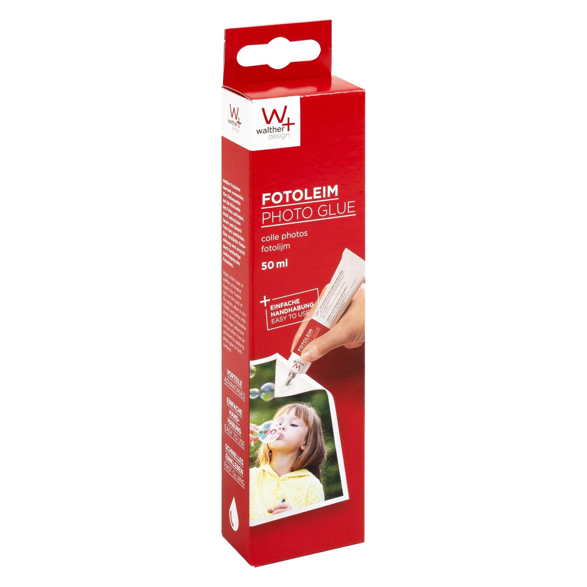 Walther Design, Colla per foto + per poster, Tubo adesivo per foto 50ml