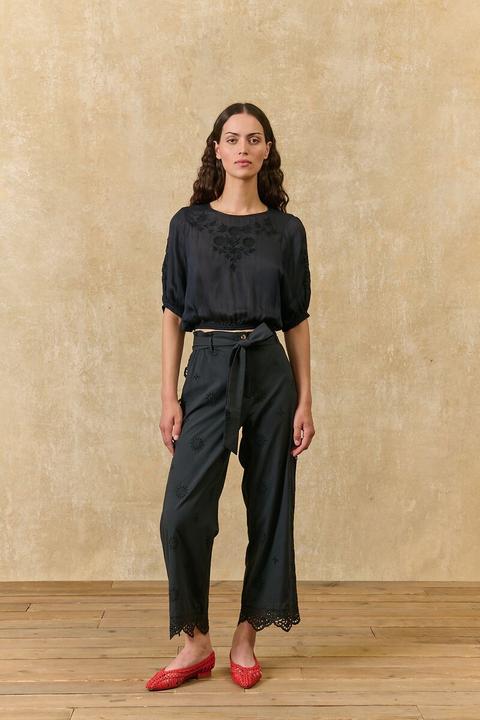 Produktbild Louise Misha Bestickte gerade Hose (38)