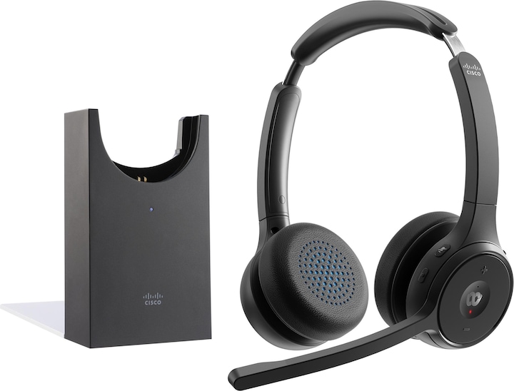 Immagine prodotto Cisco Cuffie 722 Wireless Dual+Stand Carbon Black Usba Bundle (Senza fili, USB-A)