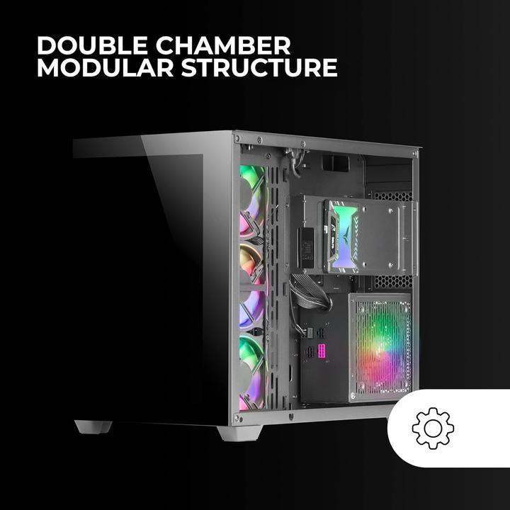 Produktbild Mars Gaming Boitier Grand Tour E-ATX MCV4 RGB avec panneaux vitrés (Noir) (ATX, E-ATX, mATX, Mini-ITX)